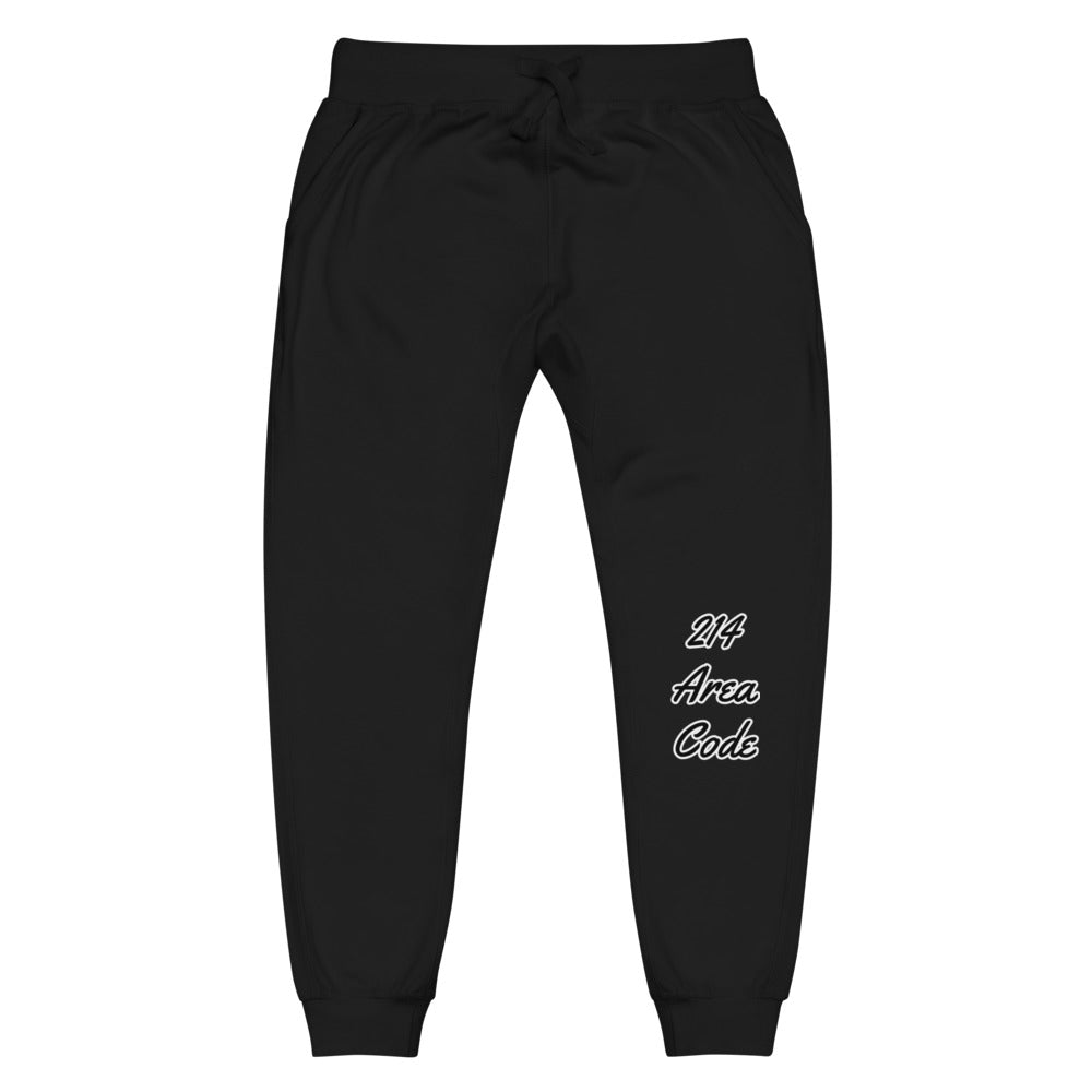 214 Area Code Unisex fleece sweatpants